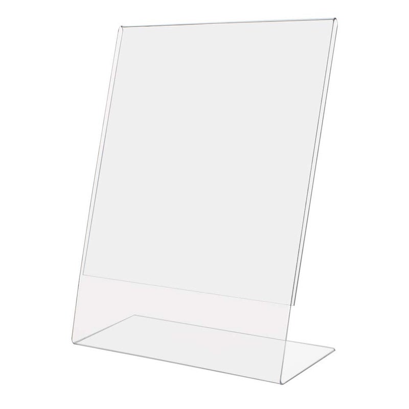 SOURCEONE.ORG 8.5 x 11 Thick Acrylic Slant Back Sign Holder, Ad Frame, Picture Frame, Clear sign holder, Acrylic flyer holder for Business, Office, Events, Trade Shows, Museums, Retail Stores (3 Pack) - Image 2